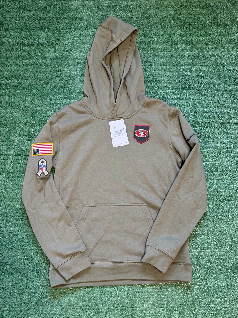 Nike San Francisco 49ers 2025 Salute to Service Hoodie Size Youth XL (Defect)